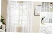 Top Finel White Sheer Curtains 108 Inches Long for Living Room,Light Filtering