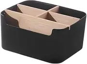 Plastic Storage Basket Versatile Organizer With Strong Practicality Durable Plastic Storage Box Organizers Storage , Black , Square