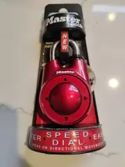 Master Lock Red Speed Dial Resettable Combination 1500iD Directional