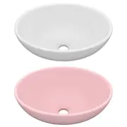 Luxury Basin Oval-shaped Ceramic Bathroom Vanity Sink Multi Colours vidaXL