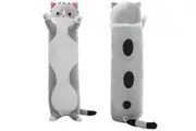 COMFEYA Long Cat Plush Pillow - Grey