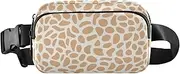 [Amooorous] Brown Leopard Print Fashion Crossbody Bag Waist Packs for Men Women Water Resistant Bum Bag Belt with Adjustable Strap for Cycling Hiking Gym, brown leopard print, 1 size