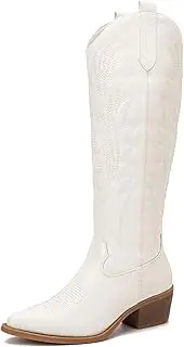 [GLOBALWIN] Women's Embroidered Knee High Boots The Western Cowgirl Boots