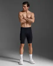 Core Compression Shorts, 2XU, XXS, Black/Silver, Male