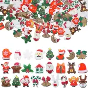 HADDIY Christmas Resin Charms for Crafts,100 Pcs Flatback Slime Charm Beads M...