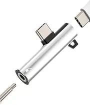 USB C to 3.5mm Headphone Jack Adapter(2 in 1)Type C Charging Cable for IPhone16 15 Pro Max AUX DAC Audio Stereo Earphone Splitter for Apple Android Car Accessories for IPad Compatible With Samsung S24
