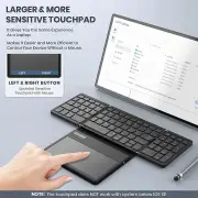 ANYMOB Bluetooth Keyboard Black Mini Foldable Wireless Portable Computer Laptop Keys