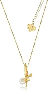 [Disney by Couture Kingdom] Women's Tinker Bell pearl Necklace,Yellow Gold, 14x1.5x0.5