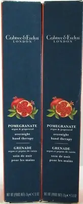 Crabtree & Evelyn Overnight Hand Therapy, POMEGRANATE ARGAN & GRAPESEED, NEW X 2
