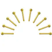 10 X Gold Steel Round Nose Stud with Ball End
