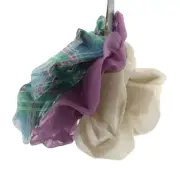 Hair Ties Mixed Solid and Plaid Print Organza Jumbo Hair Twister Set 3pc
