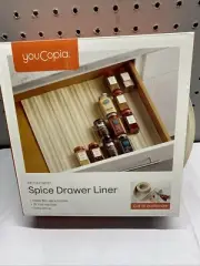 SpiceLiner Adjustable Spice Drawer Liner, 10ft Roll, 2.5"W x 120"L Sandstone