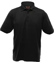 [Ultimate Clothing Collection] UCC 50/50 Mens Heavyweight Plain Pique Short Sleeve Polo Shirt (UK Size: L) (Black)