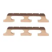 2PCS Bridge Replacement Accessories 5 String Three-Legged Ebony Maple Banjo