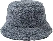 [Yannaky] Weave Visor Hat,Ladies Winter Cashmere Bucket Hat Cute and Warm Caps Hunting Fishing Hat Wide Brim Straw Hat Big Floppy Foldable Roll up Cap Beach Sun Hat UPF 50+ (Color : Blue, Size : One Size)