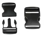 50mm Black Plastic Side Quick Release Buckle Clip – Cord Strap Backpack Bag RE