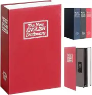 Home Dictionary Diversion Metal Secret Safe Lock Box, Book Safe with Combination