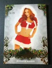 2019 Benchwarmer JENNIFER KORBIN Holiday #86 Gold Foil/25 PLAYBOY Lingerie Sexy