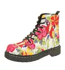 TUK Footwear Womens Tropical Parrot Floral Print Combat Boots Size 7