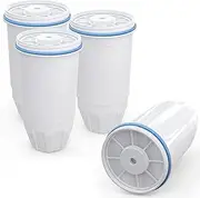 [DESENRUIS] Water Filter Replacement Compatible with Zero Pitcher and Dispenser ZR-001 ZR-017 ZR-004 ZP-006 ZD-013 ZS-008, Multi-Stage Filter System, Reduce Lead, Chromium, and PFOA/PFOS, Pack of 4