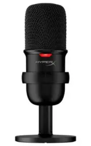 HP HyperX SoloCast - USB Microphone (Black), Flexible, adjustable stand, Tap-to-
