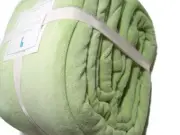 Pottery Barn Kids Green Cozy Soft Chamois Full Queen Duvet Cover New