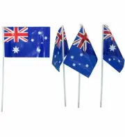 Pack of 4 Australian Aussie Flag Australia Day Handheld 30cm x 43cm