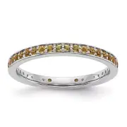 Sterling Silver Stackable Expressions Citrine Ring Size 6