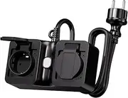 Smart Outdoor, meross WLAN Socket, Outdoor Outlet, IP44 Waterproof, Compatible with Alexa and Google, 16A, 1.5m Cable