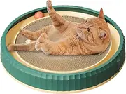 Interactive Cat Scratcher Toy - Cat Scratcher Pad | Scratching Board | Round Cardboard with Toy Balls | Cat Scratch Mat | Interactive Pet Supplies for Kitten Play, Scratching, and Training | Durable,