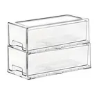 2pack Storage Bins Pantry Stackable Drawer Pull Out Plastic Food Fridge ganizer