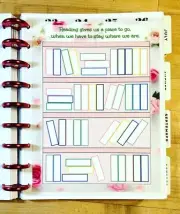 Bookshelf Reading Books Two Sided Dashboard for use with Classic Happy Planner-