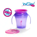 【WOW CUP】美國WOW CUP BABY 360度握把透明喝水杯(果凍紫)