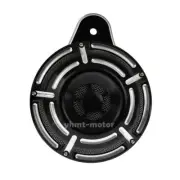 110 dB Black Cut Horn Cover Fit For Softail Touring Dyna Big Twin 1991-2017