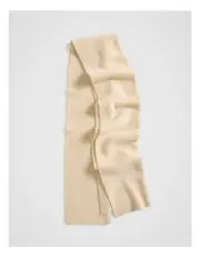 [Fine Day] Lambswool Rib Knit Scarf in Cream