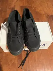 Superga Unisex 2750 Cotu Classic Sneaker 43 black Logo New