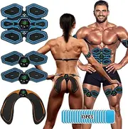 EMS Muscle Stimulator, ABS Trainer Muscle Stimulator, 6 Modes & 19 Intensities, USB Rechargeable Tactical X Abs Stimulator Full Body Ab/Hip Trainer