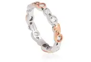 Clogau Gold White Topaz Tree Of Life Ring 3STOLEDR with box Size N