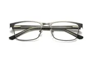 1 PK Mens Metal Frame Spring Hinge Blue Light Blocking Reading Glasses Readers