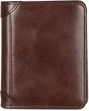 [QIANZHONG] Men's Wallets, Mens RFID Blocking Trifold Wallet Soft Genuine Leather Purse | Secure and Durable Extra Capacity Billfold with 9 Credit Cards, Vintage Coffee, Men's Wallets (Coffee, One Size)