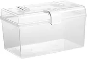 TENOL First Aid Box Organizer with Handle Portable Household Durable Bin Container Storage Box for Car Office Travel Home Workplace, 20cmx13cmx11.2cm