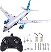 OTXKOO Remote Control Airplane, 2.4Ghz DIY 3 Channels RC Plane, Remote Control Airplane Ready to Fly, RC 787 Dreamliner for Advanced Wingspan 550mm （2 Batteries