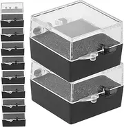 Alipis 10Pcs Transparent Button Badge Case with Display Storage Box for Brooch Pins Jewelry and Collectibles Compact and Dustproof Organizer for Home Office
