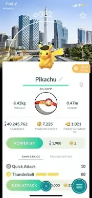 Pokémon Trade GO - Pikachu- Incheon Background - Costume✨ 20k✨ Fast Trade ✅
