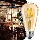 6/18/30Pcs LED E27 Edison Filament Bulb Light ST64 Retro Screw Globe Lamp 4W .