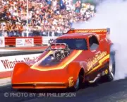FUNNY CAR PHOTO CALIFORNIA HOOKER DRAG RACING POMONA RACEWAY 1986 NHRA