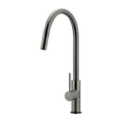 MEIR Piccola Round Pull Out Kitchen Mixer Tap - Dual Flow - PVD Shadow