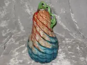 Colorful Decorative Hand Blown Glass Butternut Squash Vegetable 11" NEW!