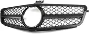 Front grille, Front Bumper Grille Compatible For Benz C W204 Sport Racing Grill AMG GT Diamond 2007-2014 Facelift(A Matte Black)