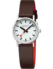 Mondaine A658.30323.11SBGV White Dial Brown Leather Womens Watch